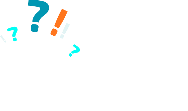SPS IT Grafik eines Kopfes mit Fragezeichen und Ausrufezeichen, Gedanken, die sich überschlagen